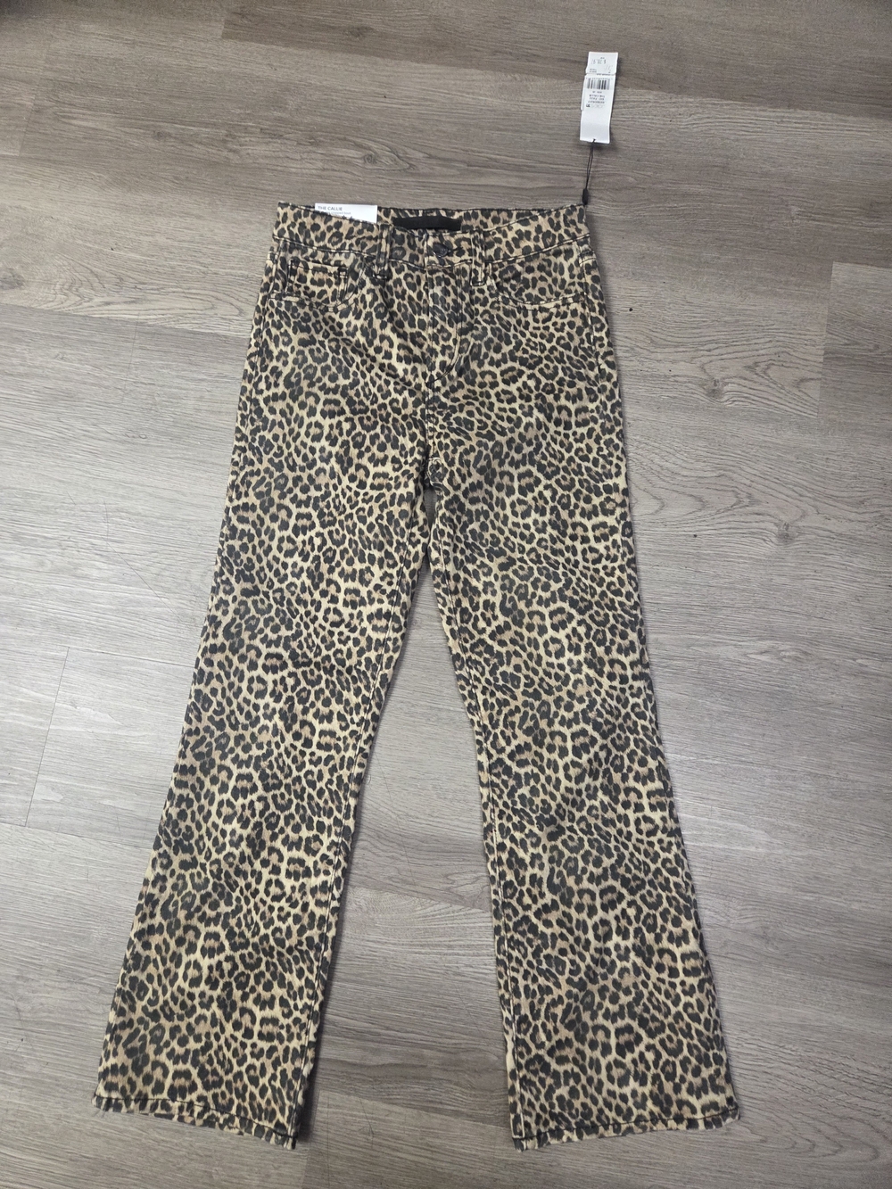 Women's Leopard Print Jeans - Tan/Black